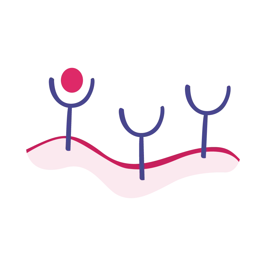 Icon showing a specfic receptor bound